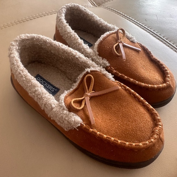 KIDS DOCKERS MOCCASINS CHESNUT SIZE 13-1 - Picture 2 of 5